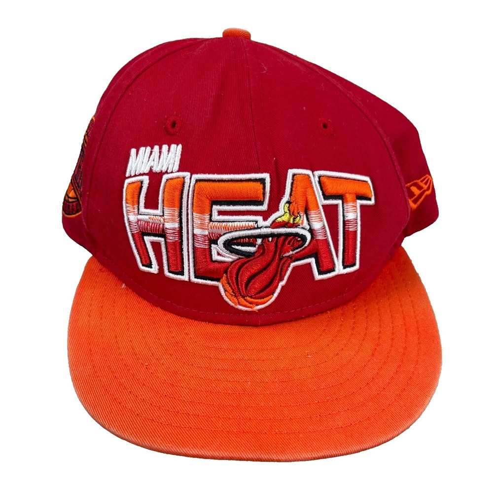 Miami Heat Hat Cap Snap Back Red Youth Kids New Era 9Fifty Hardwood‎ Classics